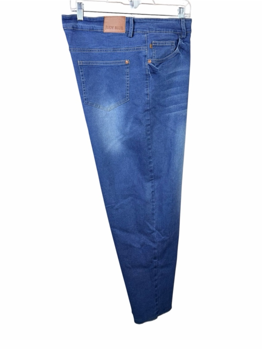 Judy Blue High Waist Skinny Jeans Raw Hem Blue Denim Size 3XL